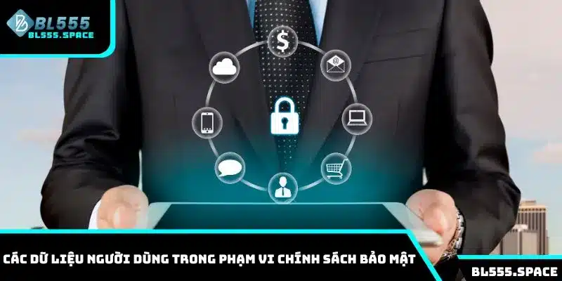 Các dữ liệu người dùng trong phạm vi chính sách bảo mật